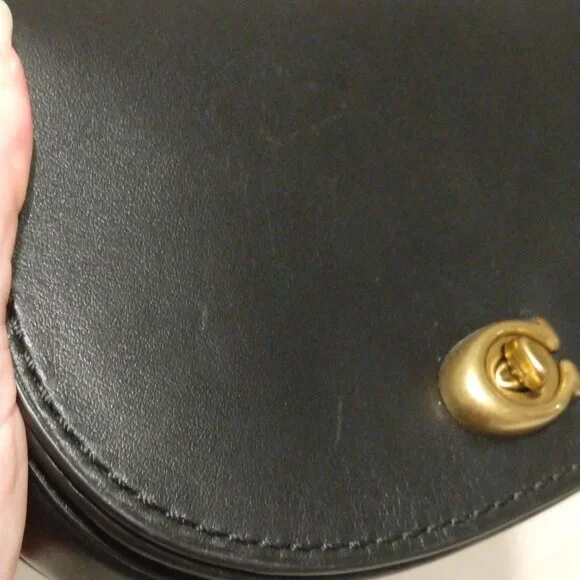 COACH SADDLE BELT BAG in supple black leather - Picture 12 of 16